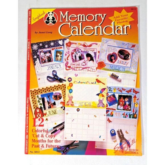 Design Originals Memory Calendar Scrapbook Craft 12 Add Photo Embellishments - Picture 1 of 3